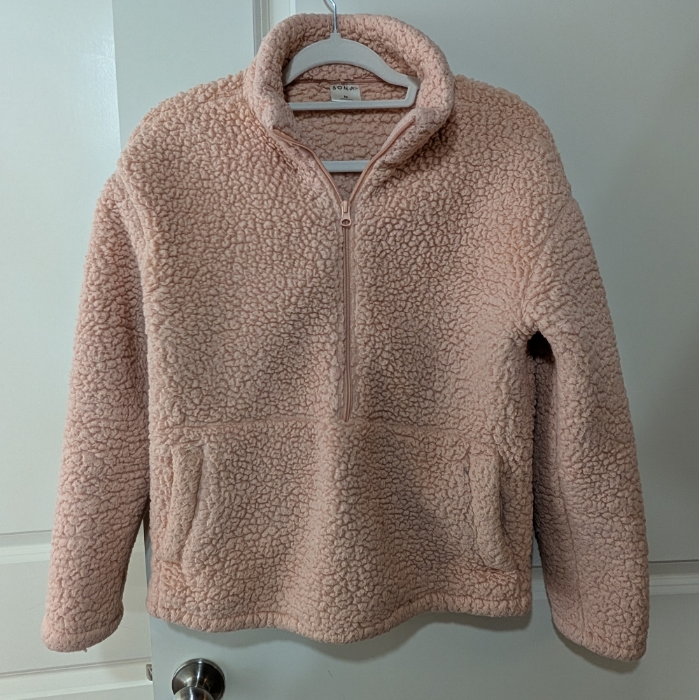 SOMA Sherpa zip sweater